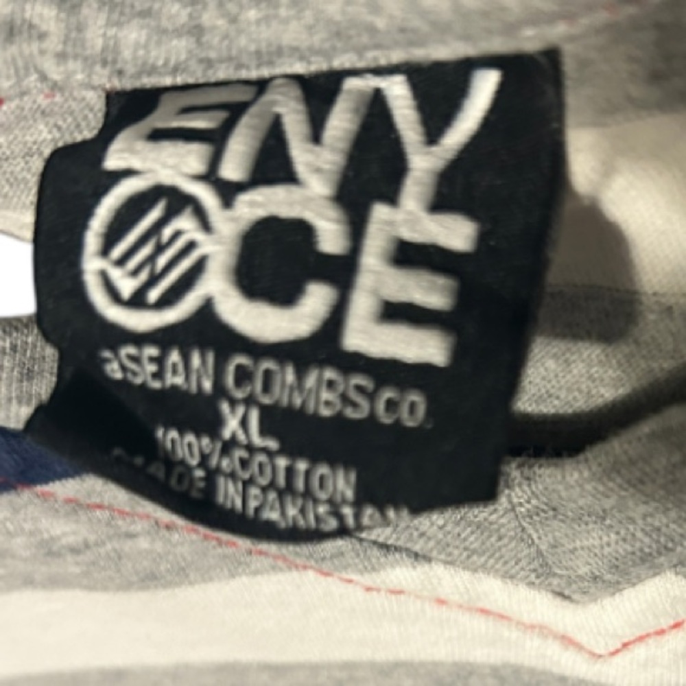 90s Enyce striped pullover T-Shirt size XL - Picture 4 of 4